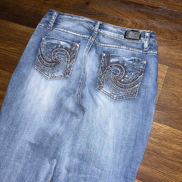 Cache embellished rhinestone jeans - Picture 2 of 7